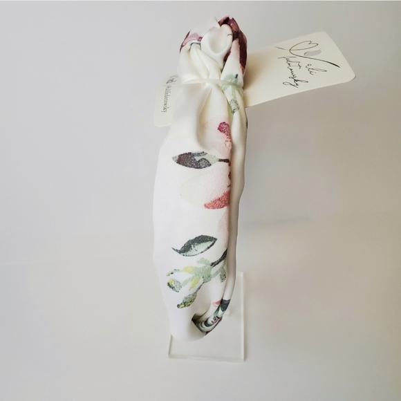 Pink Floral Knotted Silk Headband by Ali Fedtowsky for Scunci - New With Tags - Picture 6 of 10